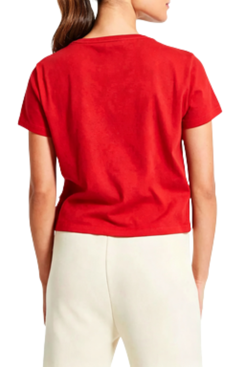 Bandier Bowery Boxy Weekend Cotton Tee Virtual Pink BW202083
