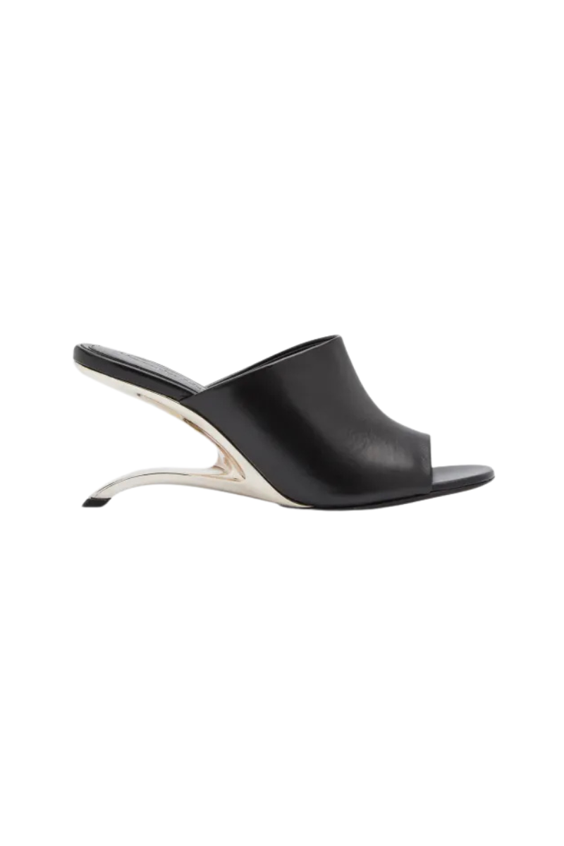 Alexander McQueen Calfskin Wedge Mules
