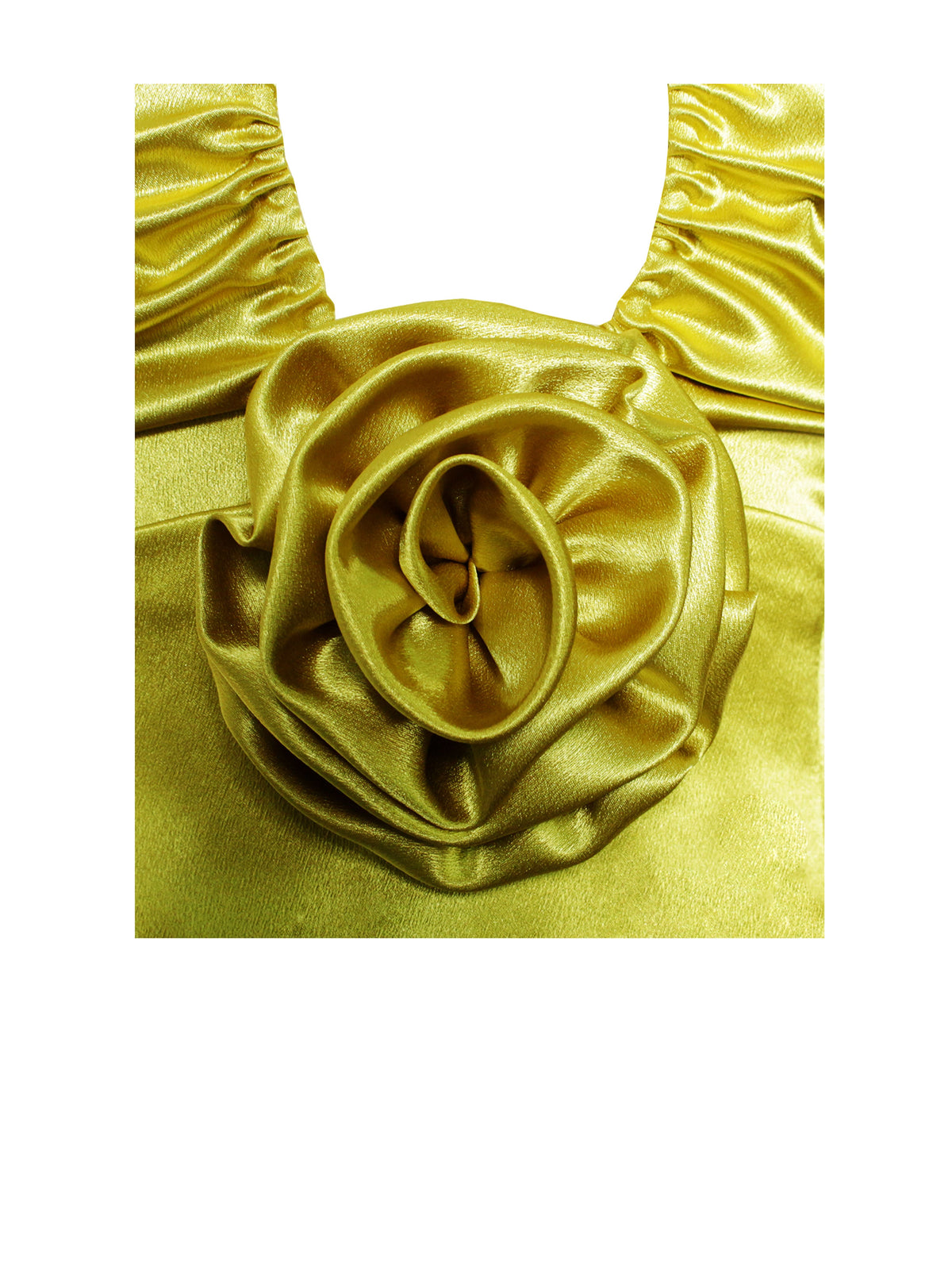 Marcia Gold Satin Strappy Halter Neck Dress (Archive Sale)