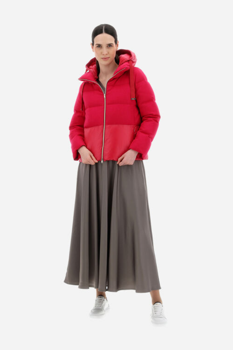 Herno Women's Cashmere Seta Piumino Corto Fuchsia
