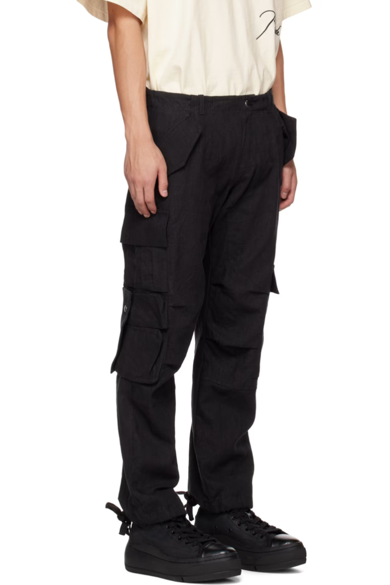 RHUDE Black Paneled Cargo Pants