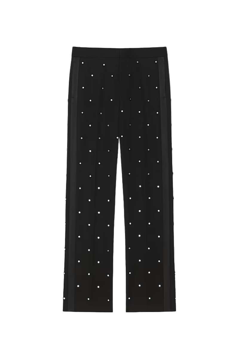 Givenchy Wide Leg With Side Bands-Black