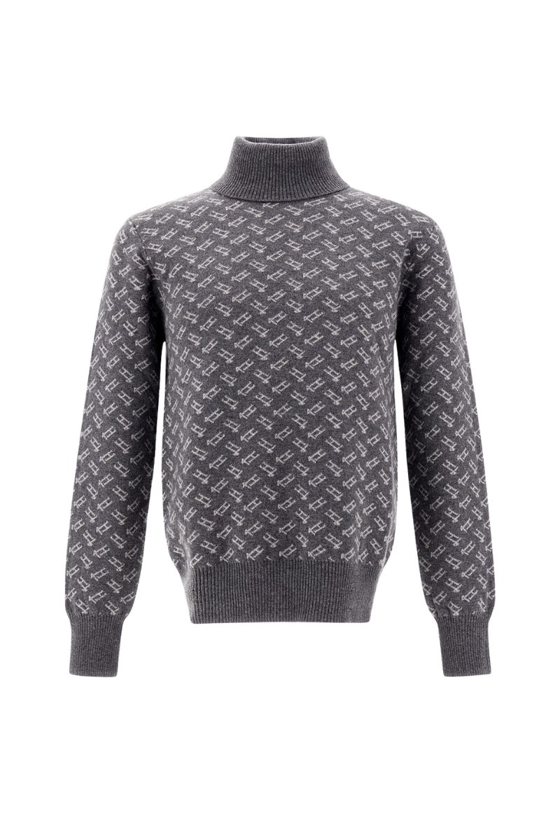 Herno Dolcevita H Jacquard Dark Grey