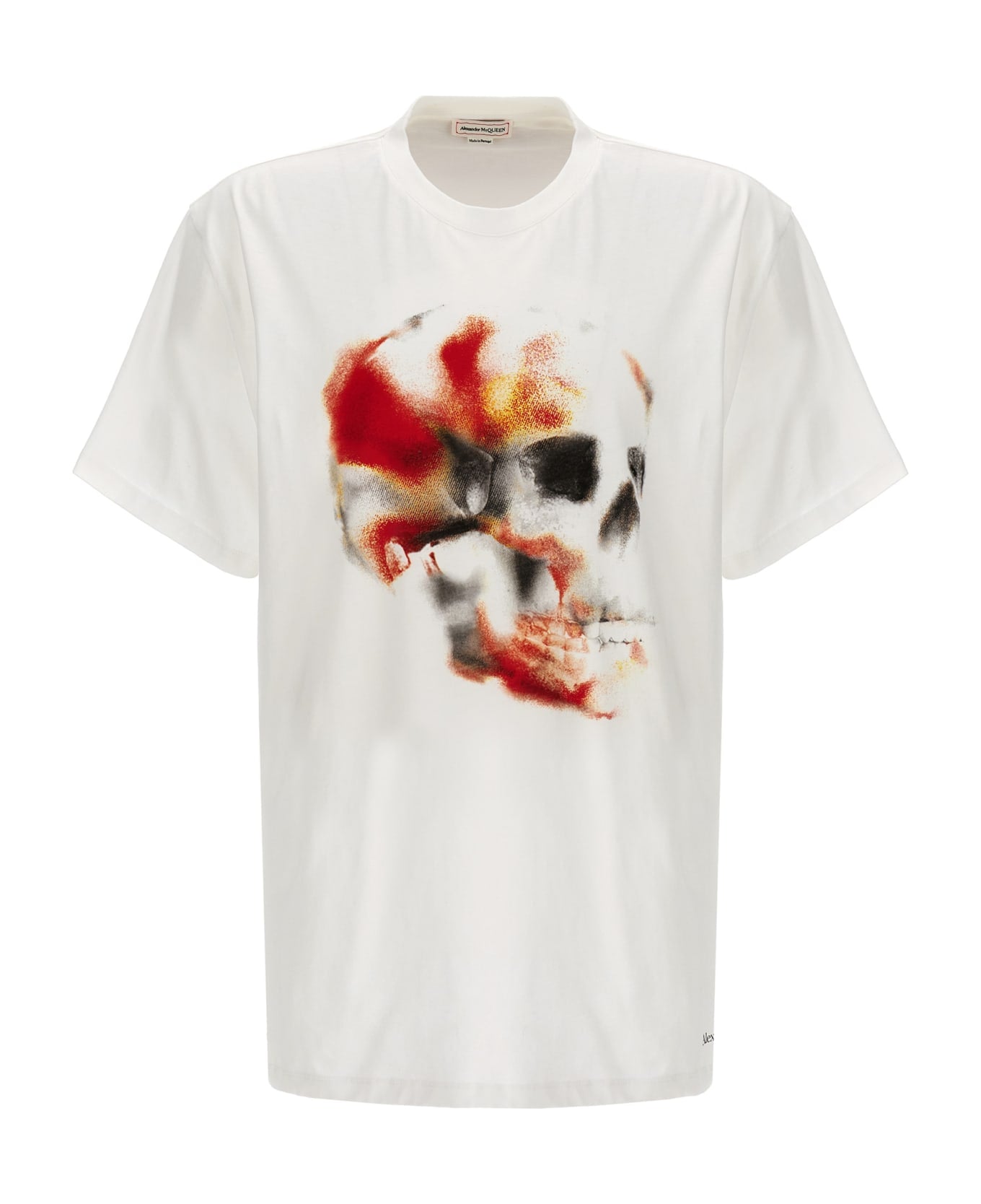 Alexander McQueen Obscured Skull Organic Cotton T-shirt