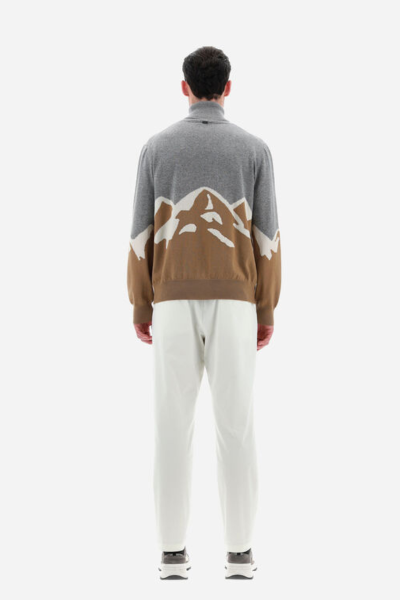 Herno Men's Dolcevita Montagna Camel Sweater
