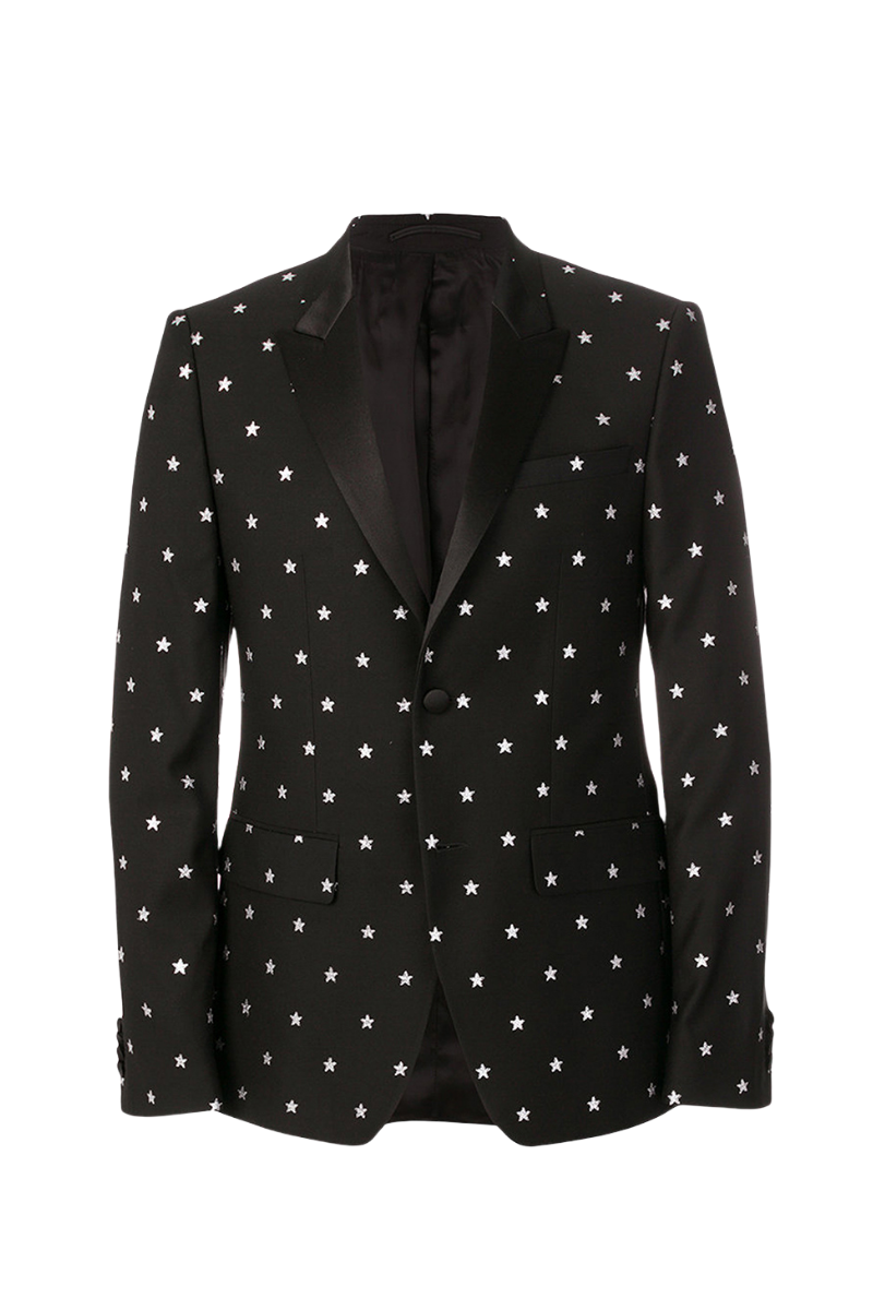 Givenchy Peak Lapel Jacket Slim Fit-Black