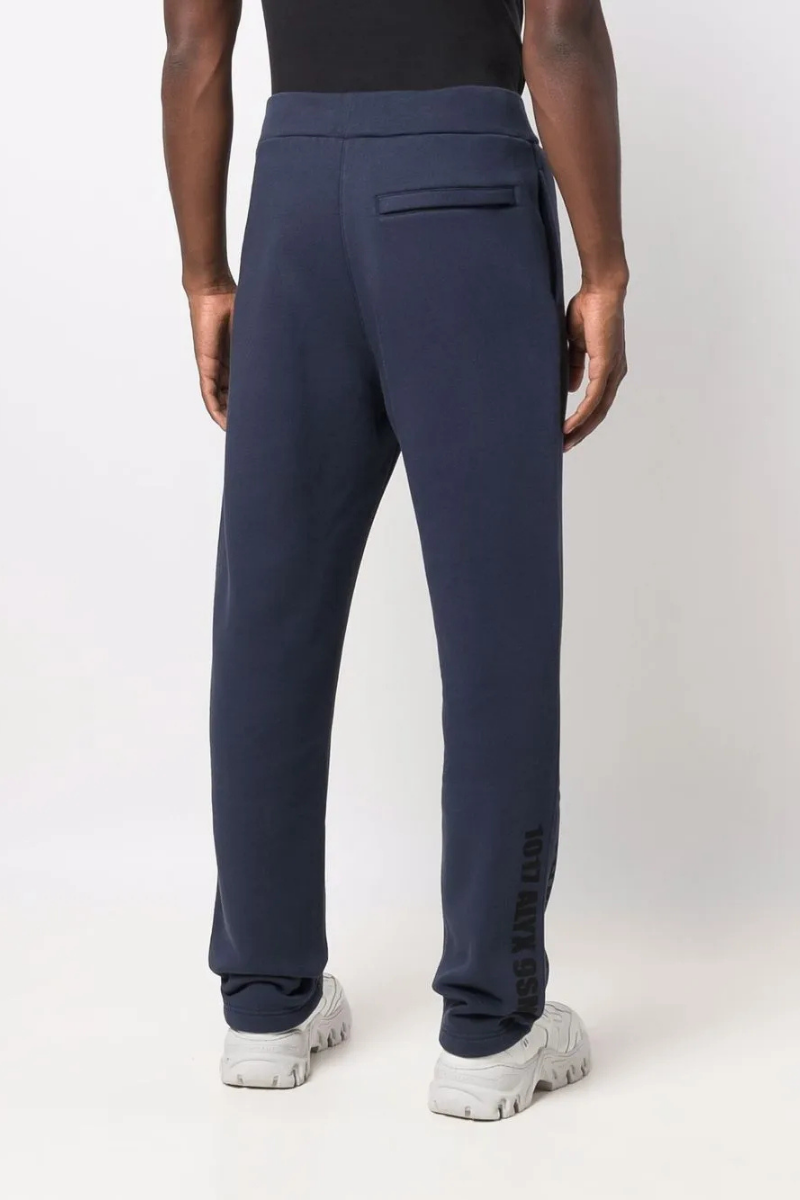 1017 Alyx 9sm Drawstring Waist Cotton Blend Track Trousers in Navy Blue