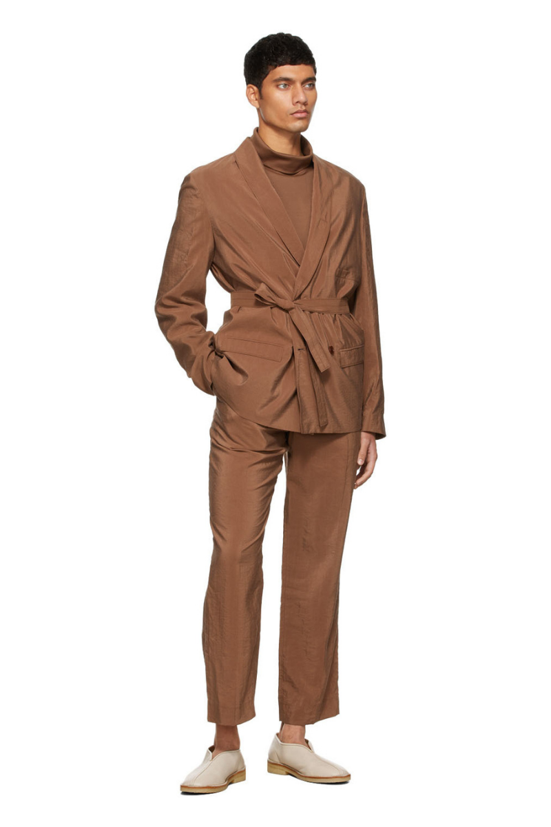 Lemaire Men's Silk-Blend Trousers
