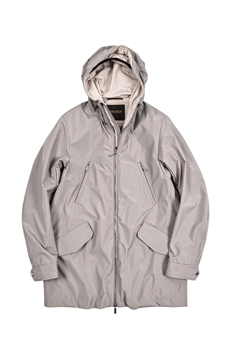 MooRER ALVINSTP Men Mid Length Hooded Coat Marmo