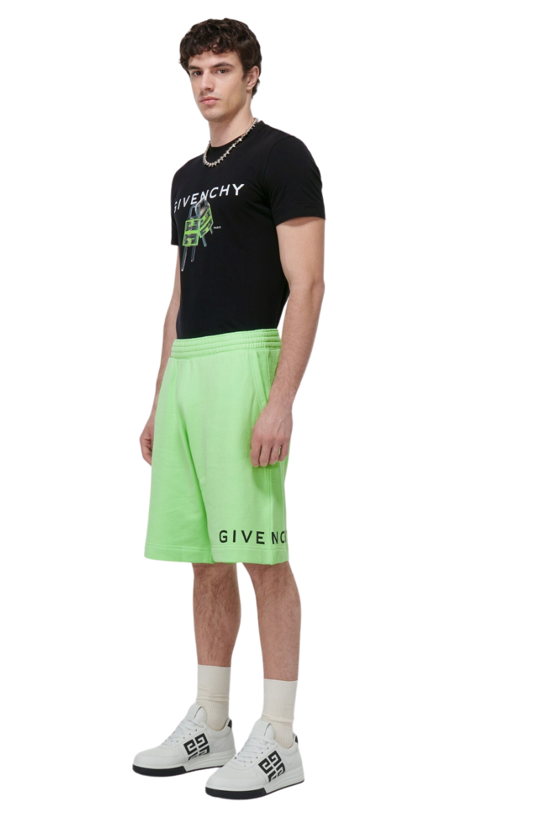 Givenchy Archetype Cotton Bermuda Shorts Mint Green BM51863YAC