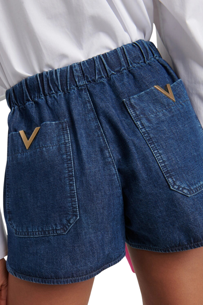 Valentino Chambray Denim Shorts