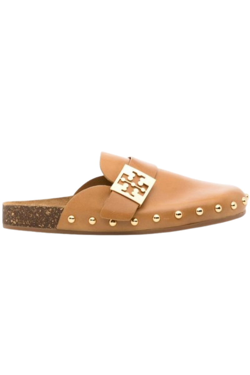 Tory Burch Mellow Stud Mule Caramel Corn / Gold 154448776