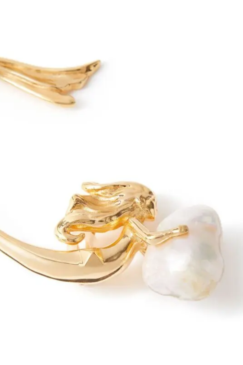 Valentino Garavani 
Mermaid Clip-On Earrings In Rose Gold