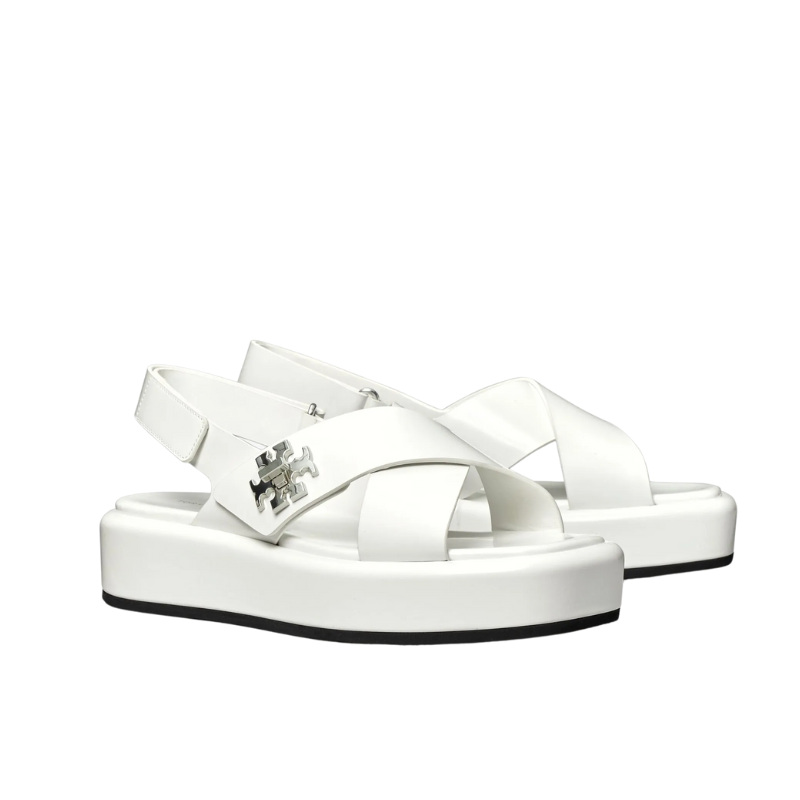 Womens | Tory Burch 40mm T-Lock Platform Sandals – White