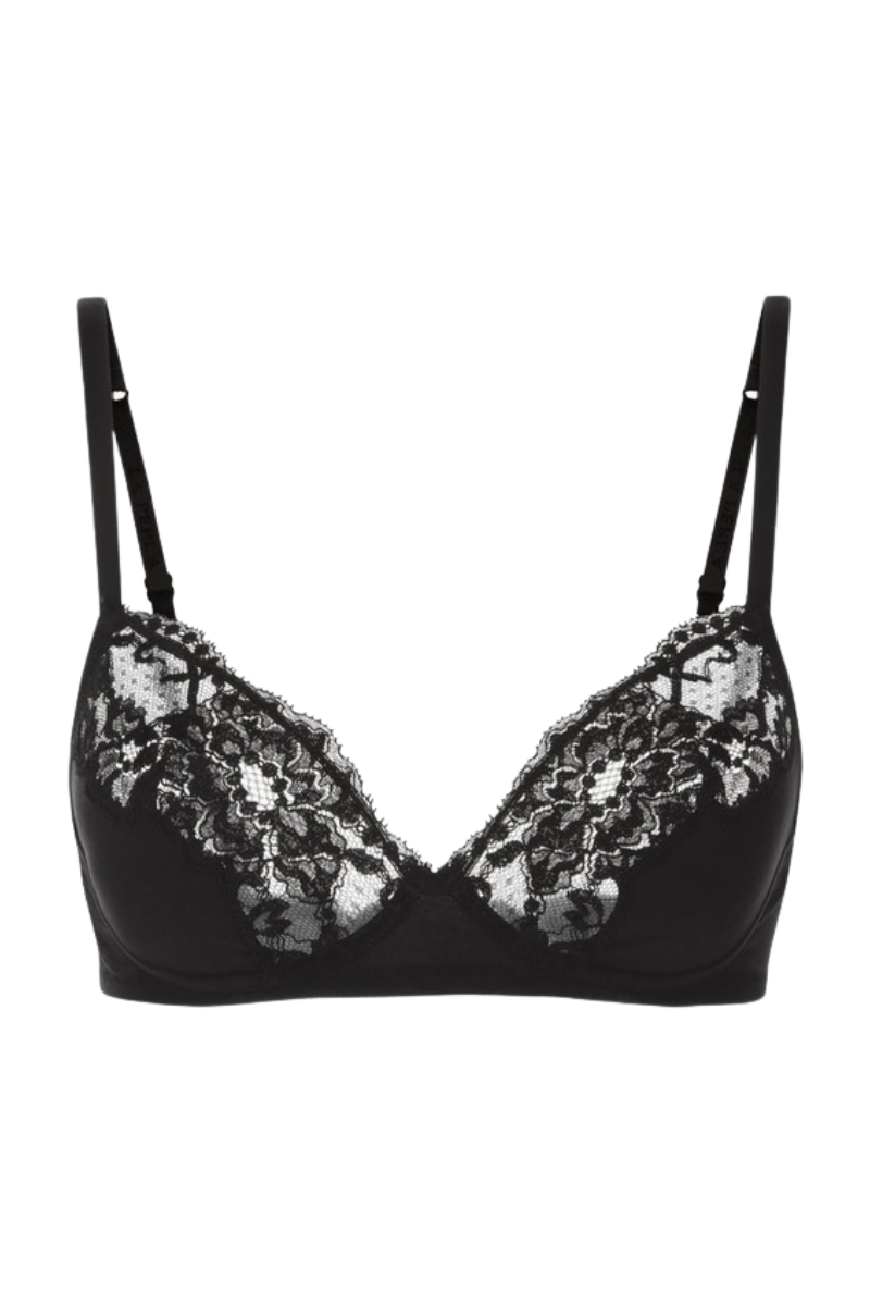 La Perla Black Cotton Non-Wired Bra