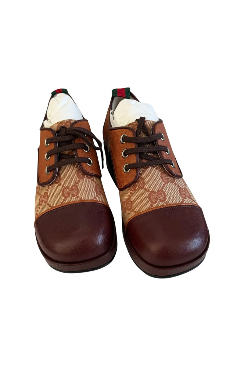 Gucci Kids Leather Shoes with GG Logo