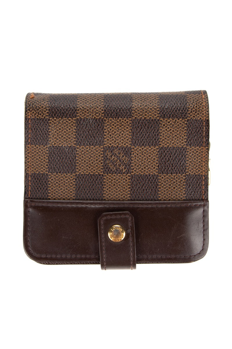 Compact Zip Wallet-Brown