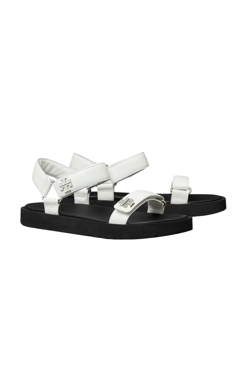 Tory Burch  Kira Ultralight Sandal 
Bianco / Perfect Black / Silver 181453-005