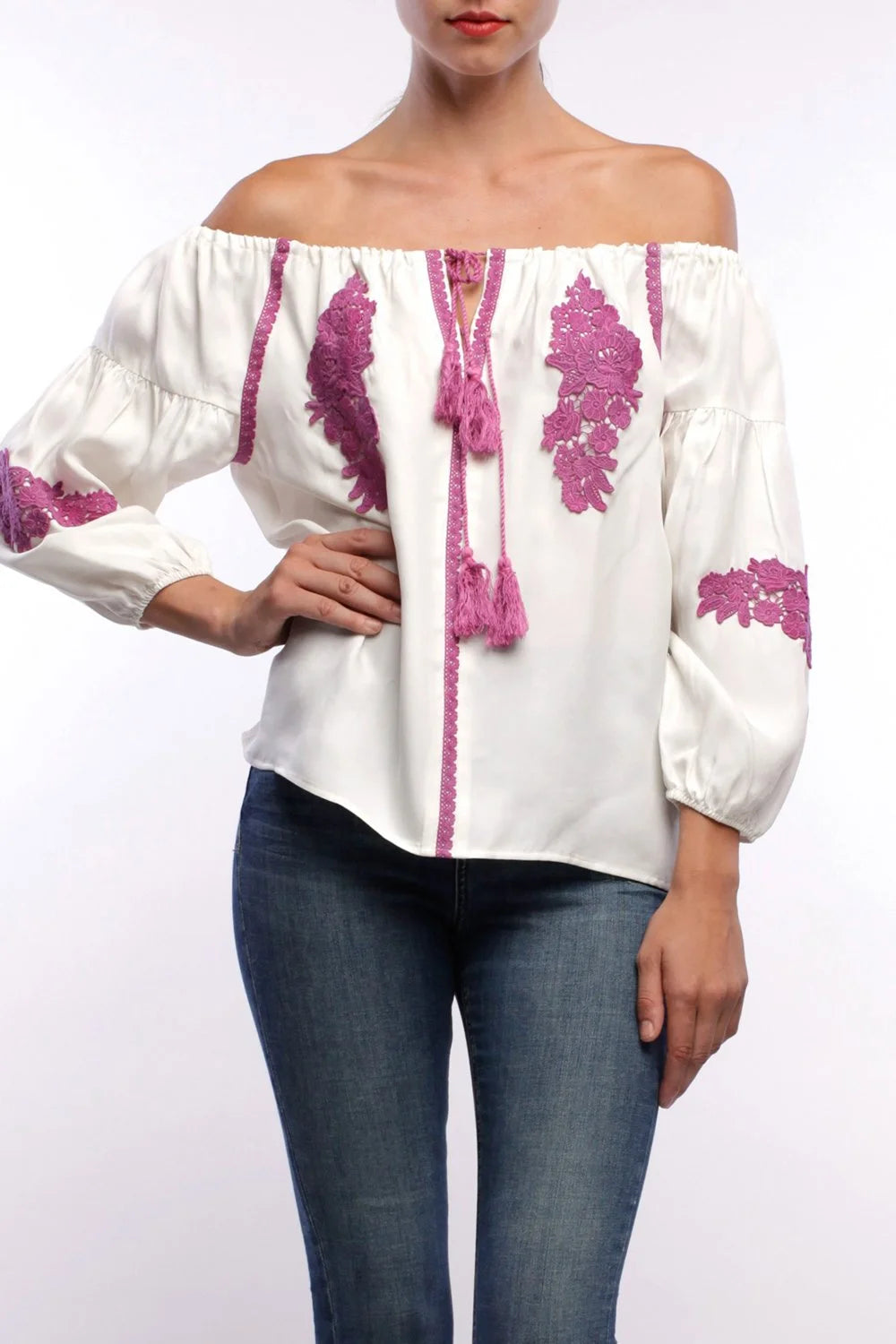 Line & Dot Alicia Embellishment Top