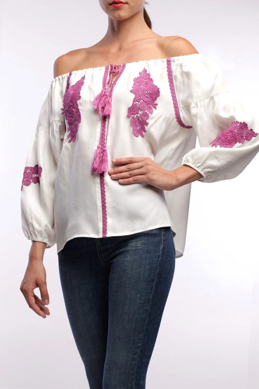 Line & Dot Alicia Embellishment Top