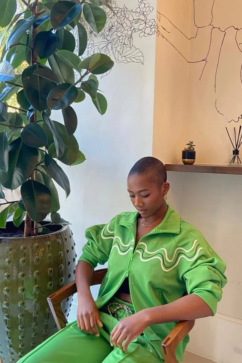 House of Sunny All Star Tracksuit Top - Perfect Green