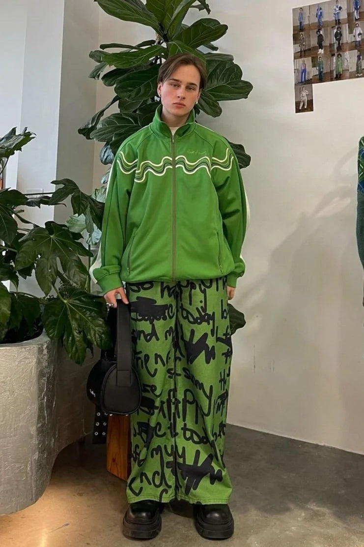 House of Sunny All Star Tracksuit Top - Perfect Green