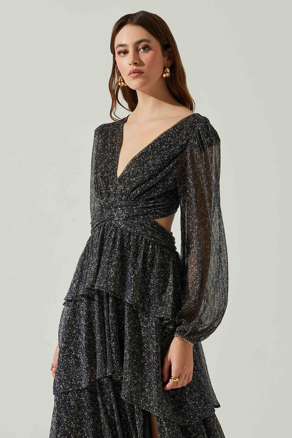 ASTR the Label Anora Dress - Black Multi