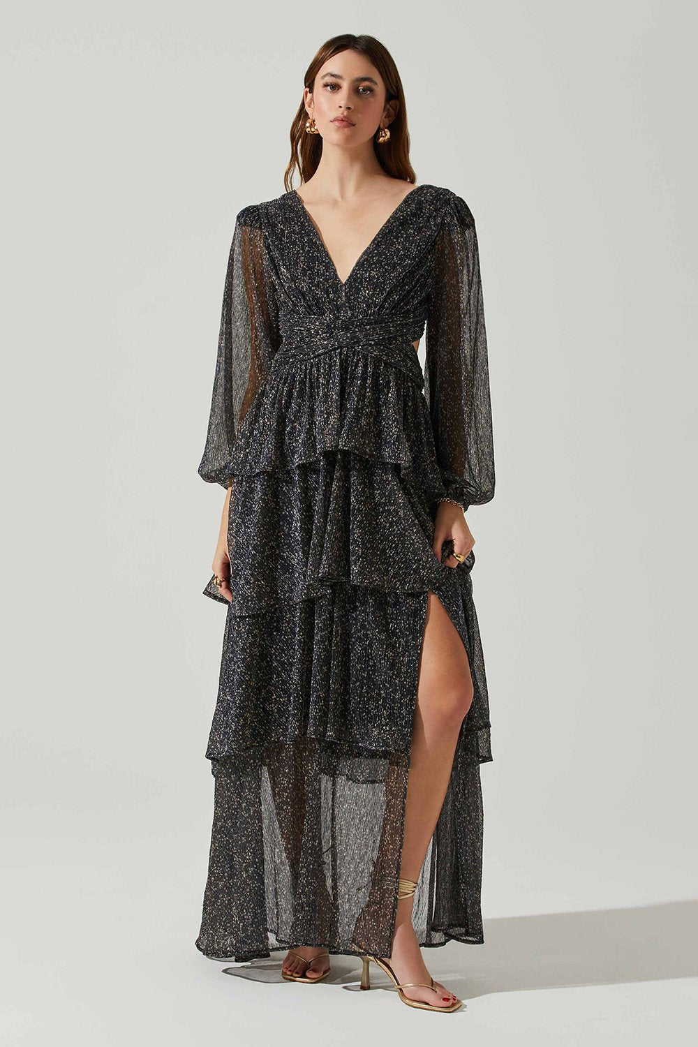 ASTR the Label Anora Dress - Black Multi