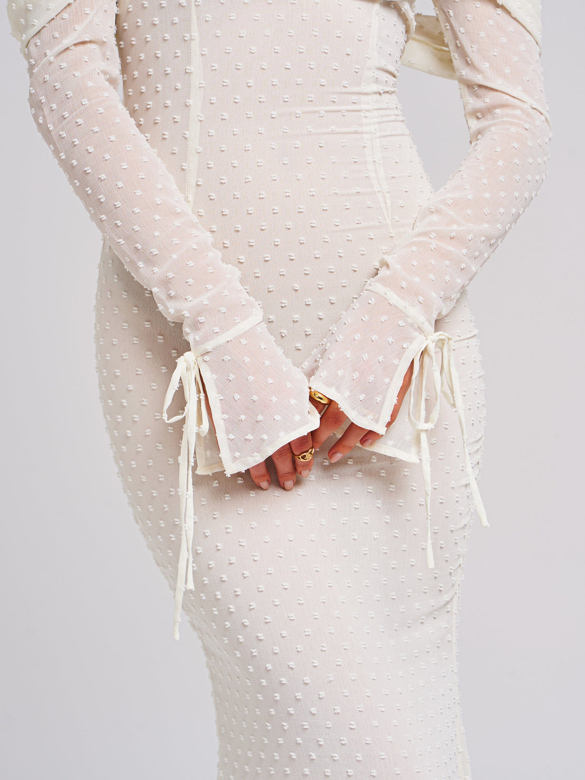 Kaia Long Sleeve Off Shoulder Maxi Dress (Archive Sale)
