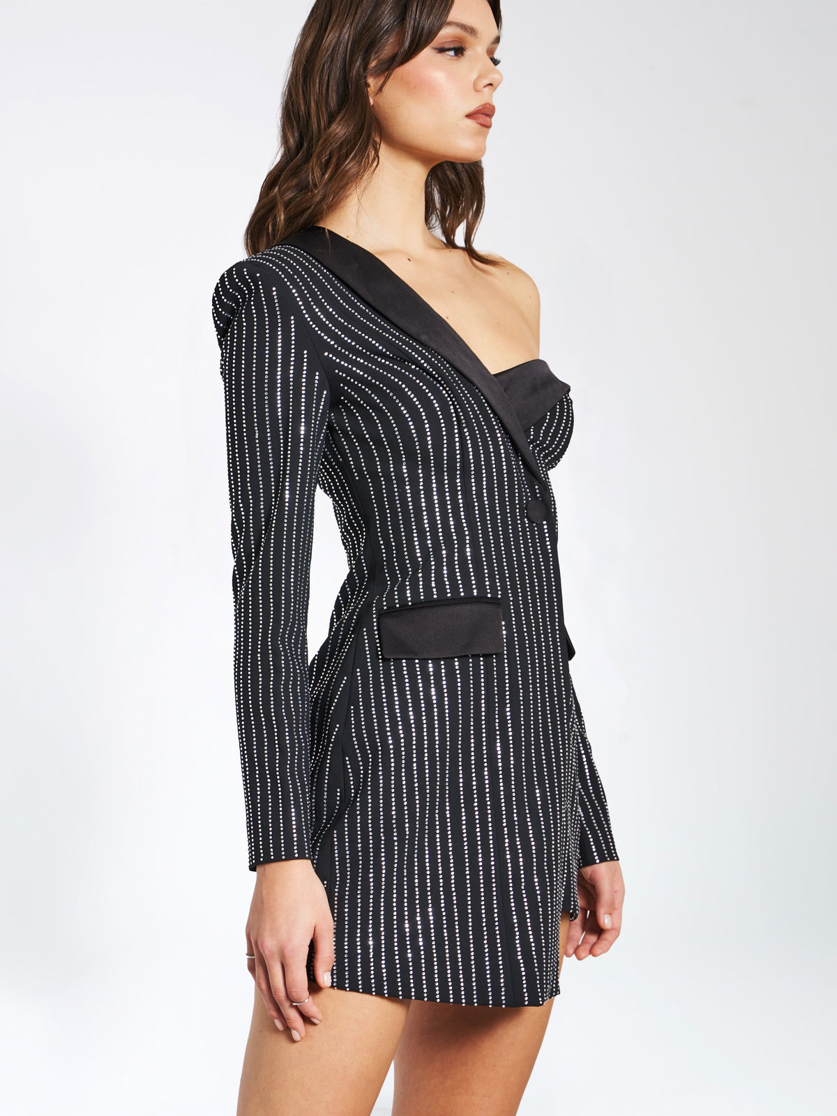 Winifred Rhinestone Crystal Blazer Dress (Archive Sale)