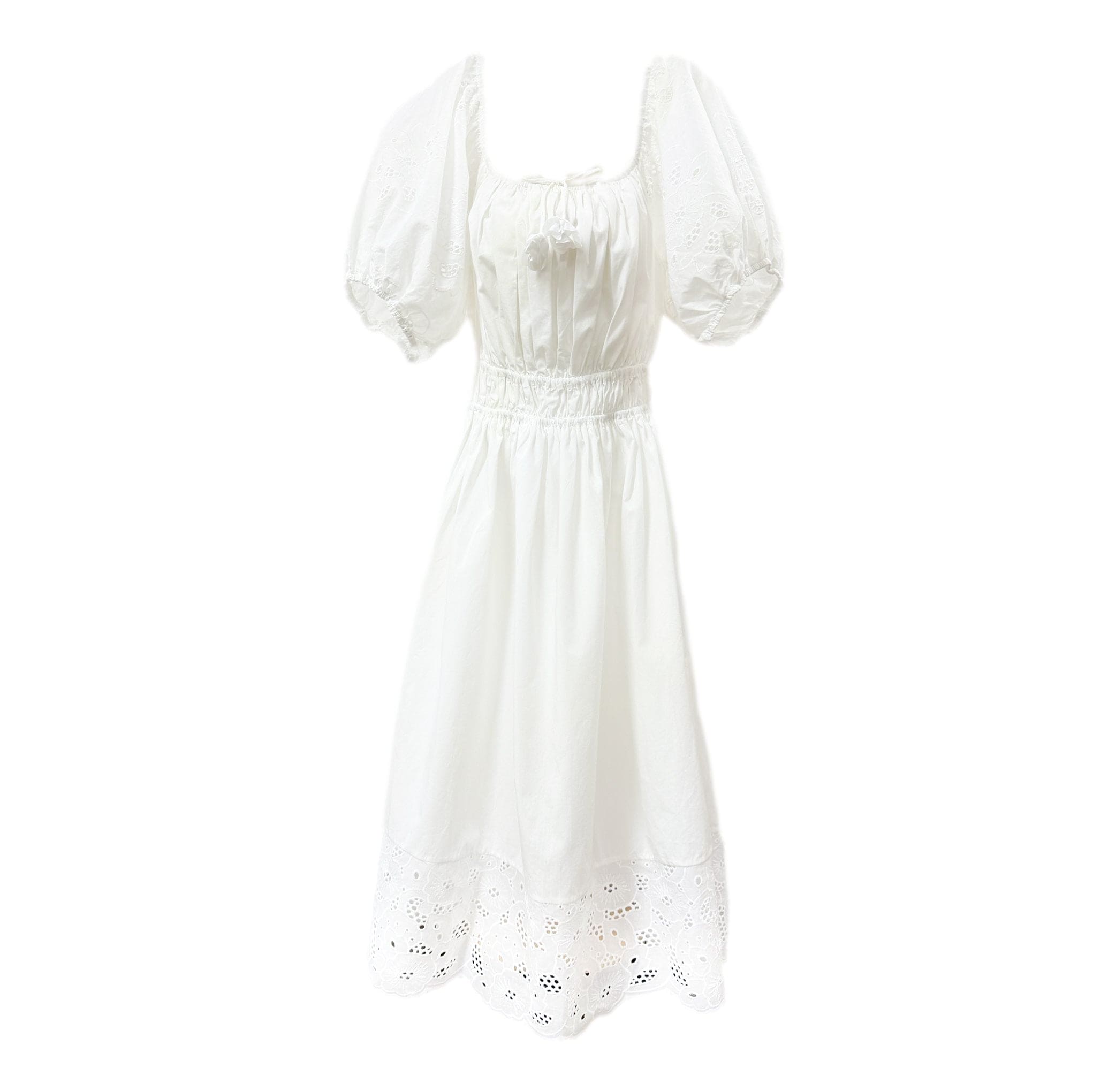 Blanca White Cotton Mom Dress - Petite Maison Kids