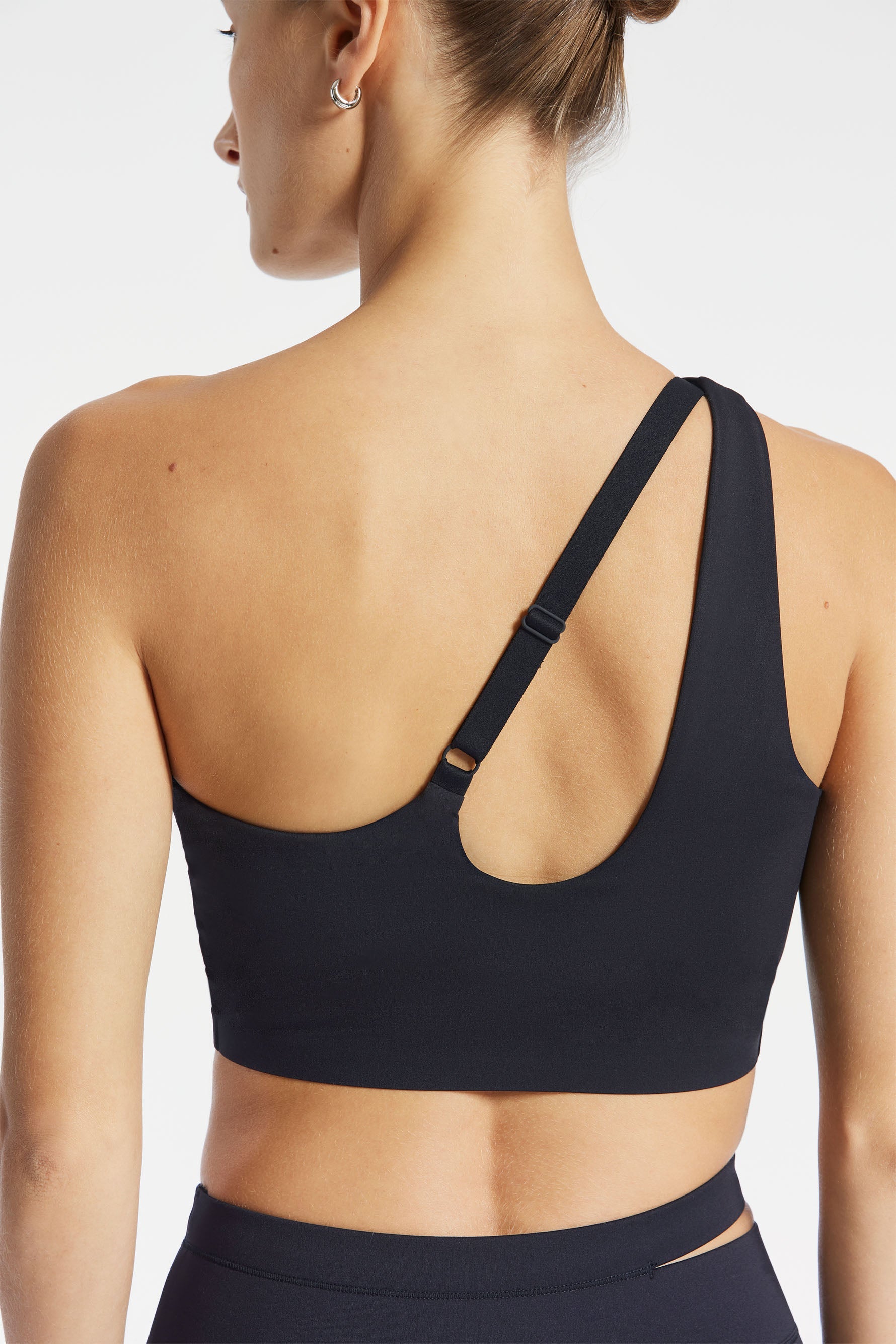 Aria One Shoulder Bra - Black