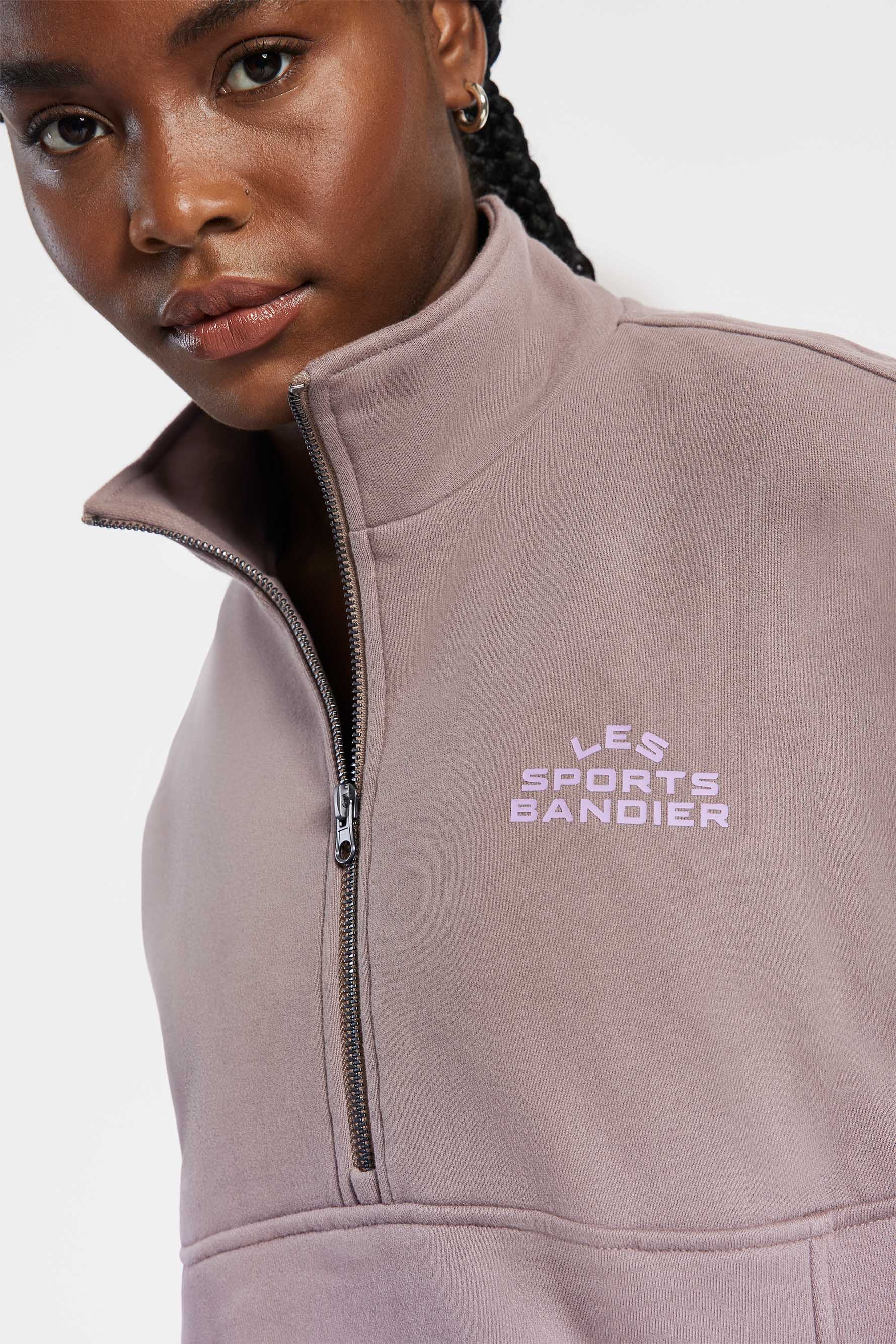 Les Sports Bandier 1/2 Zip Sweatshirt - Iron/regal Orchid