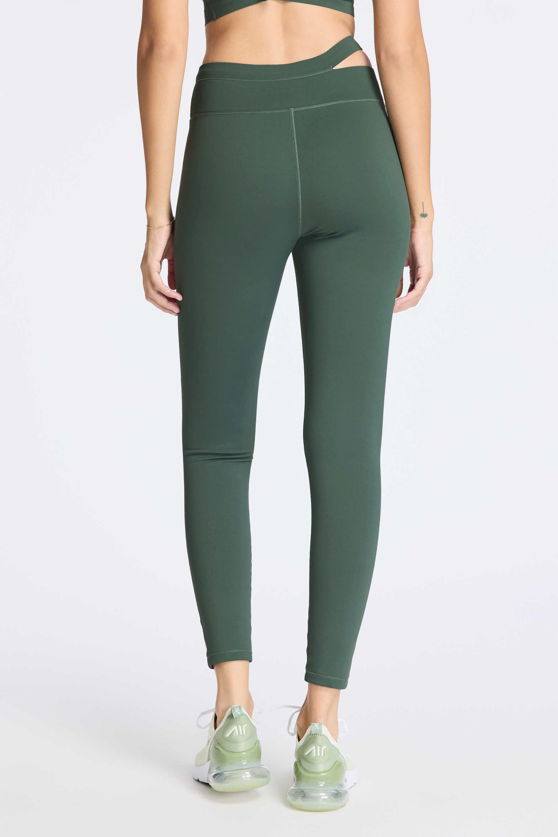 Aria Asymmetric Legging - Balsam Green