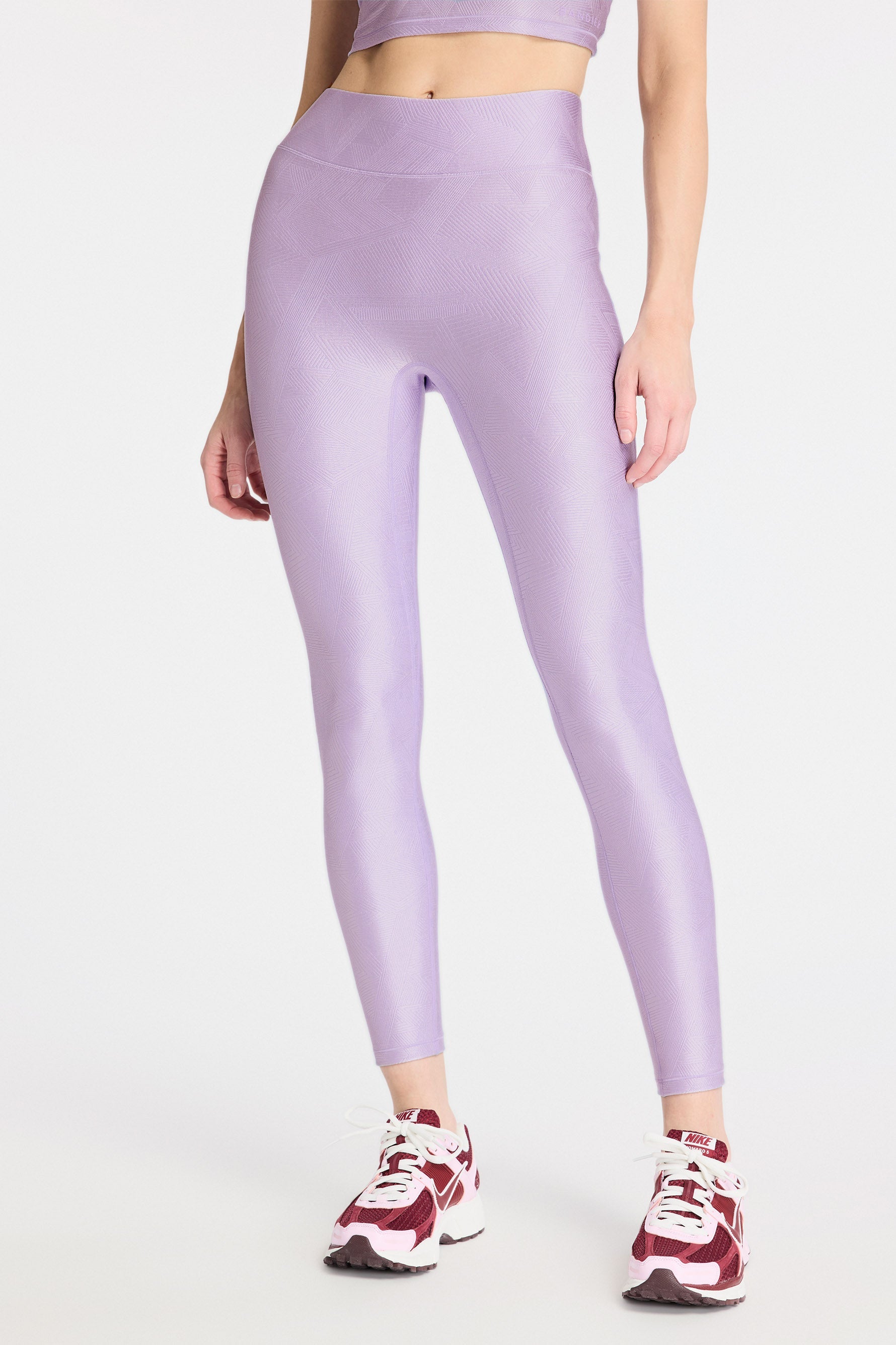 Center Stage Geo Jacquard Legging - Lilac Haze