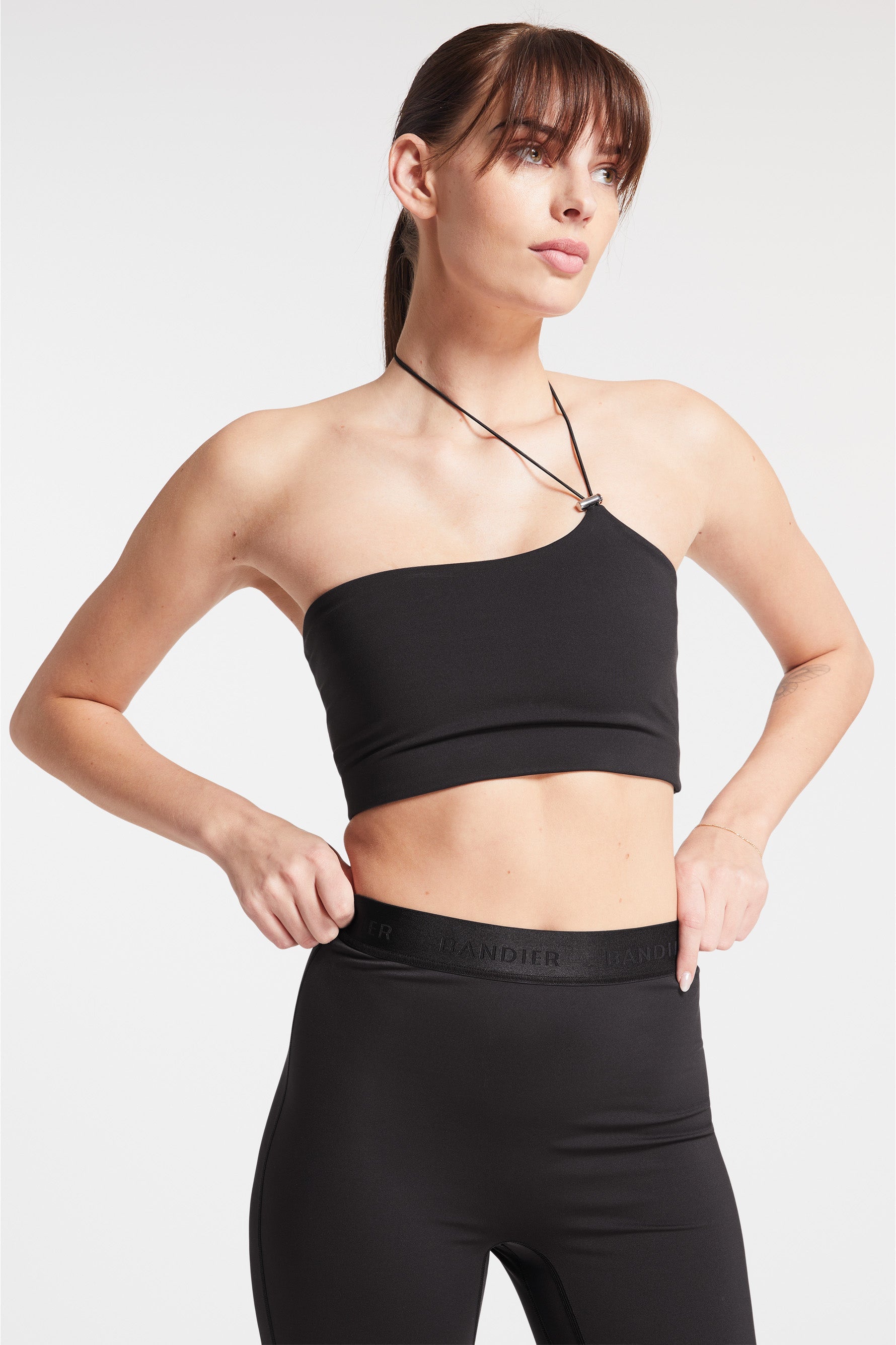 Asymmetric Toggle Bra - Black