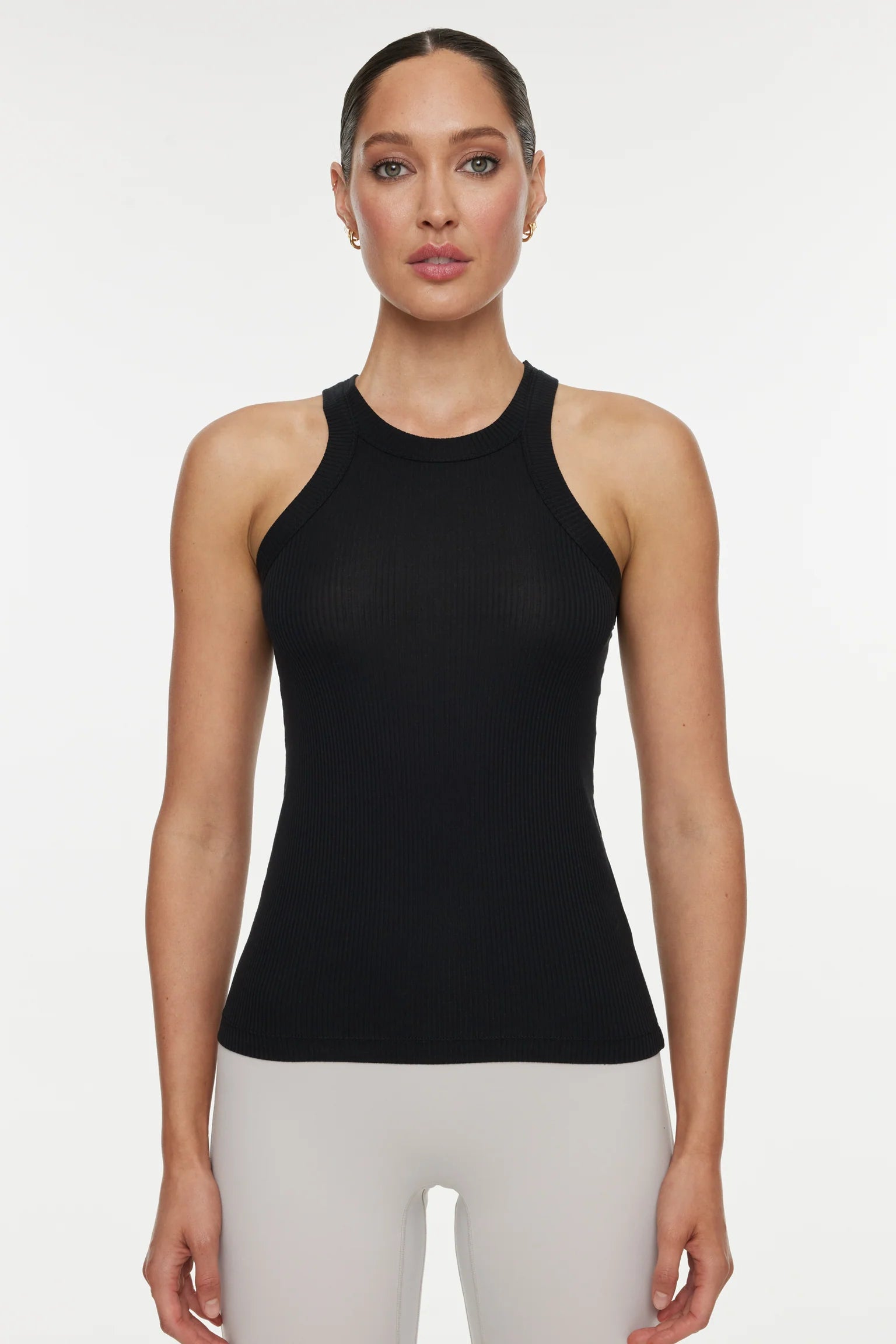 Rivington Ribbed Tank - Black