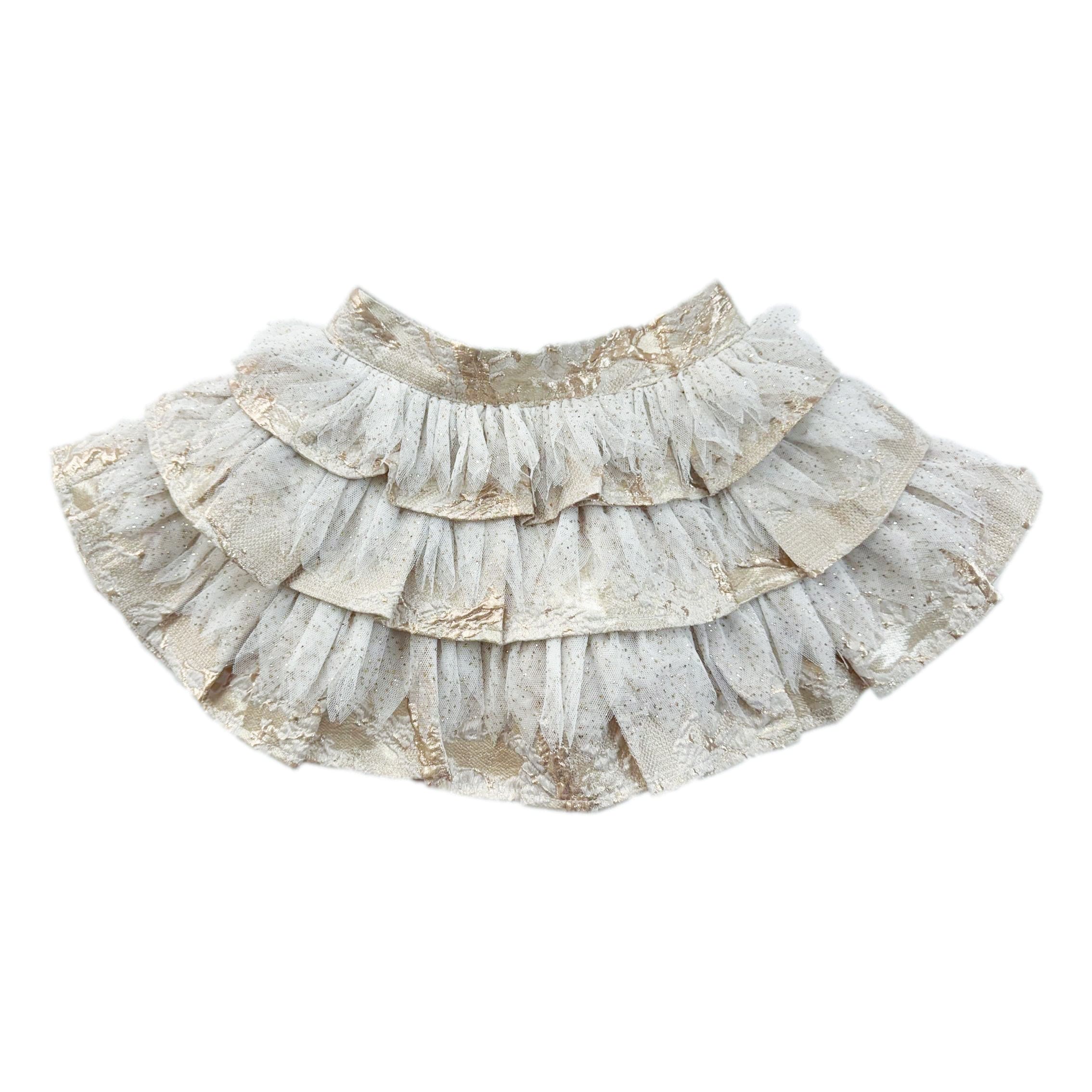 Charlie Gold Jacquard Glitter Skirt - Petite Maison Kids