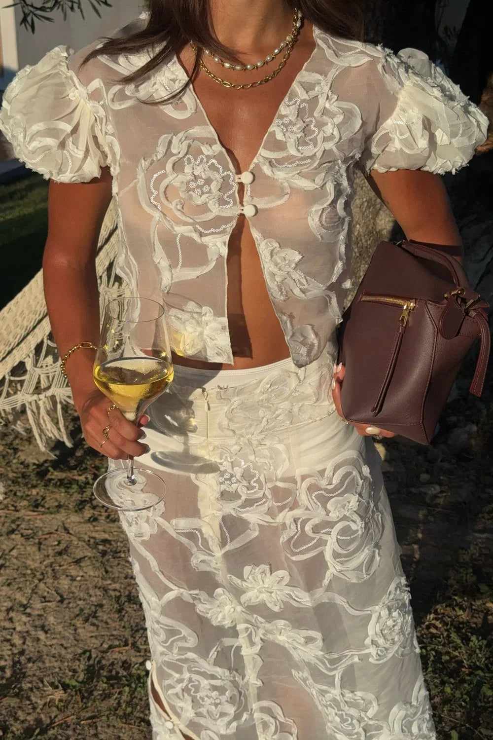 @tia_dewitt in House of Sunny Casa Anglaise Blouse