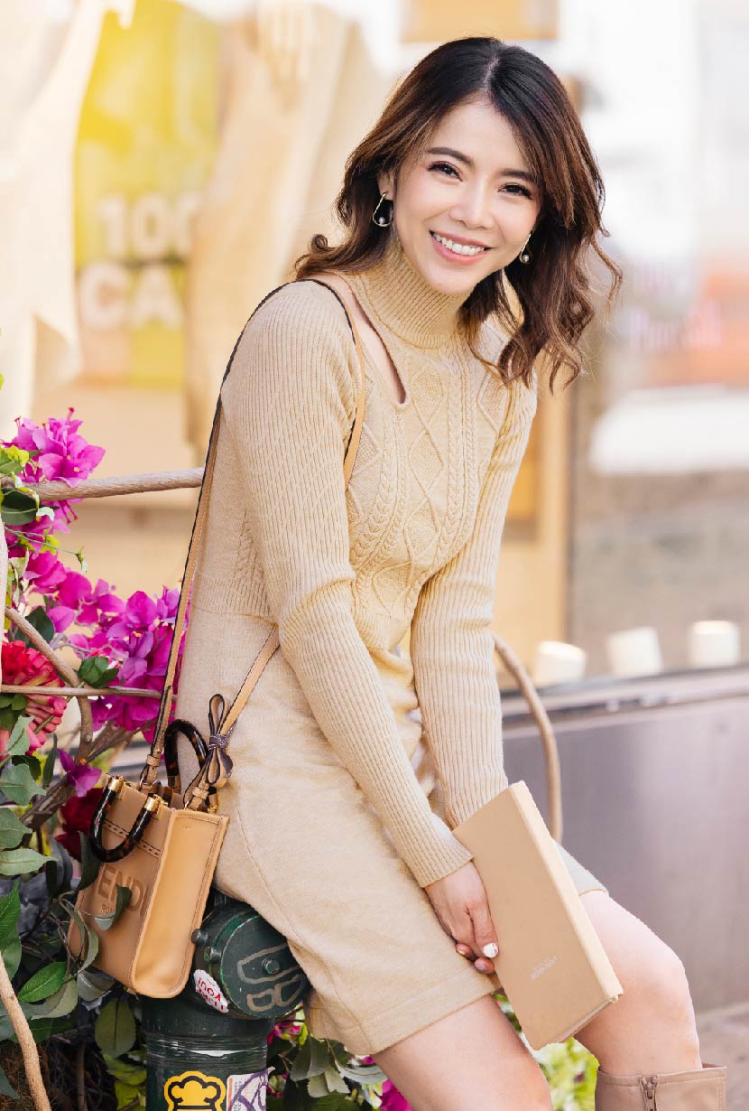 Saffron Knit Dress | Latte