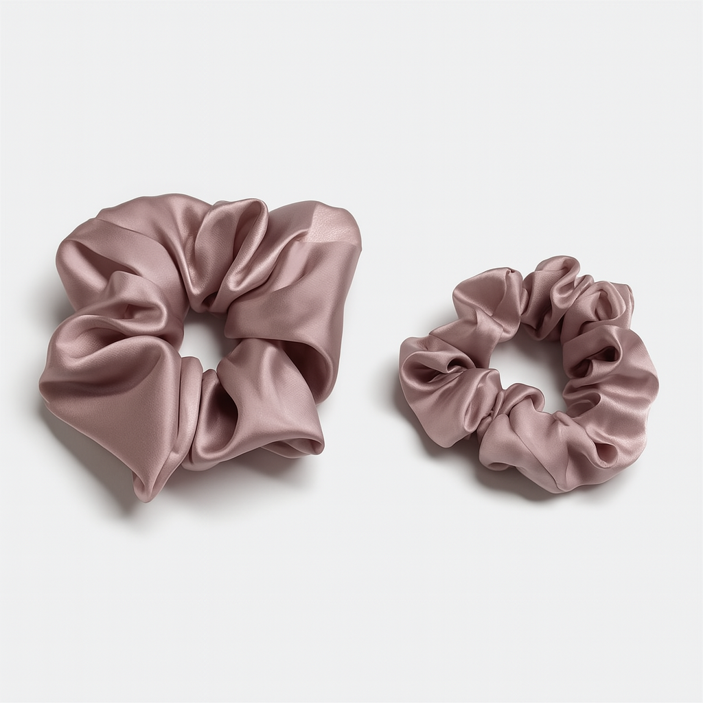 Max Simple Silk Classic Scrunchie – Rose Pink