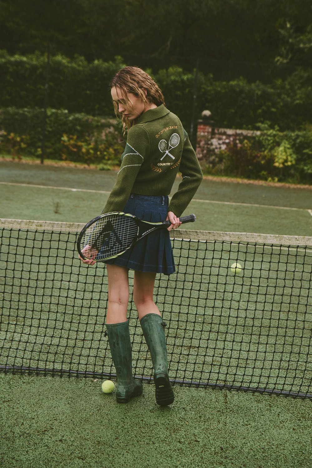 House of Sunny Fade Pleat Skirt