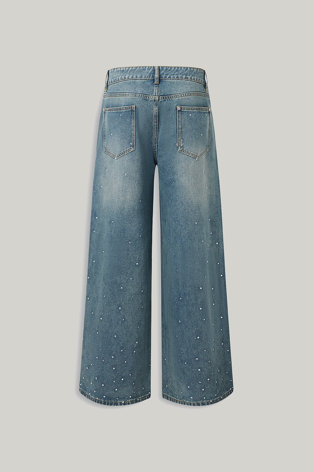 House of Sunny Crystallised Wide Leg Denim