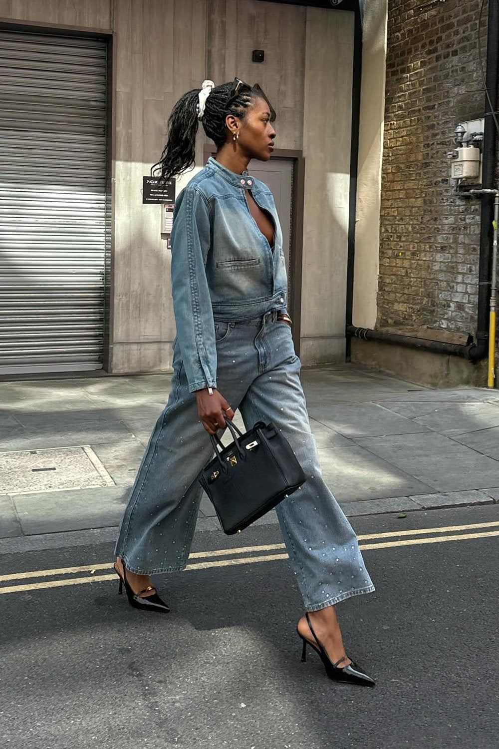 @georgia_3.0 in House of Sunny Crystallised Wide Leg Denim