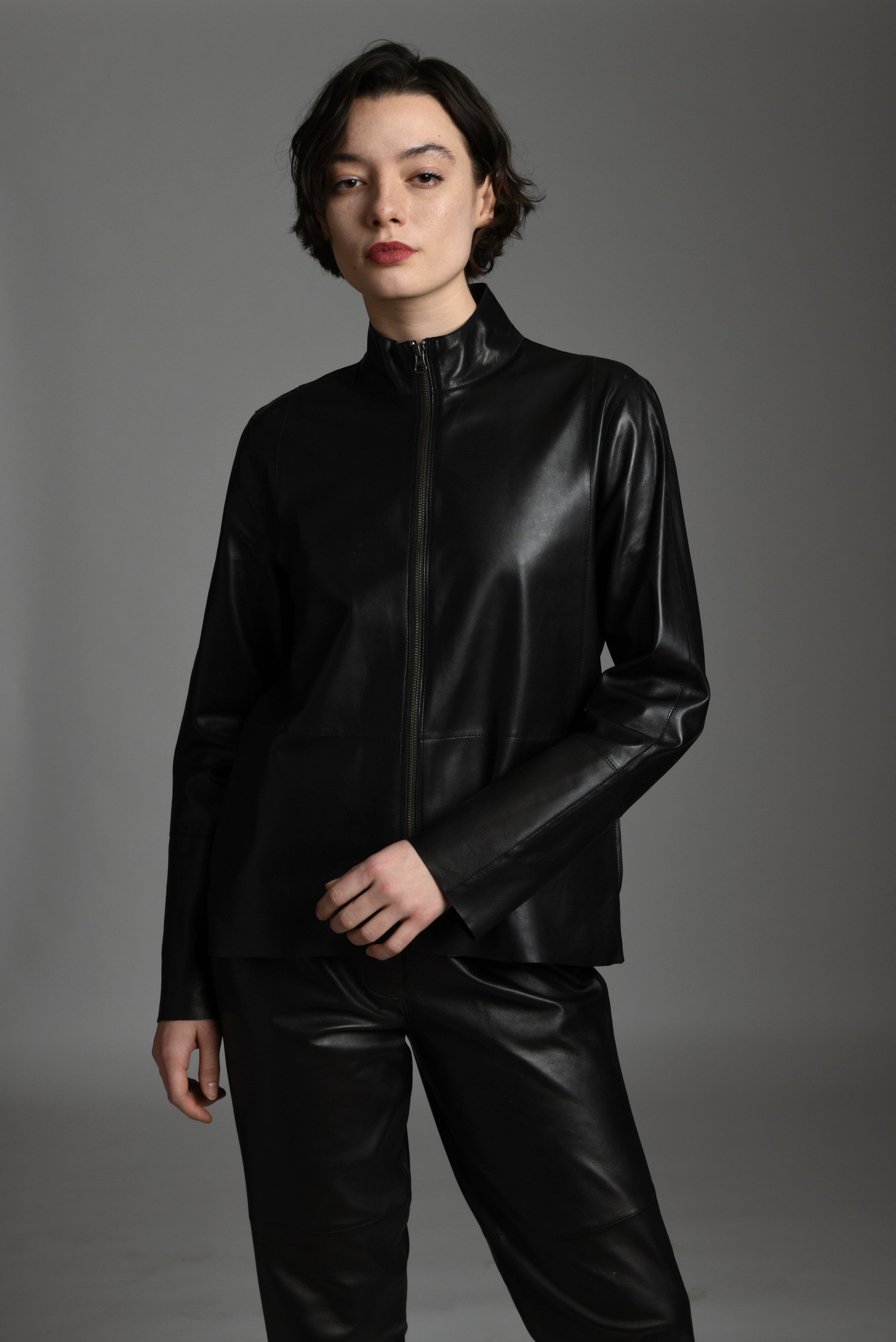 Giacca Lusso Curved Hem Shirt Black