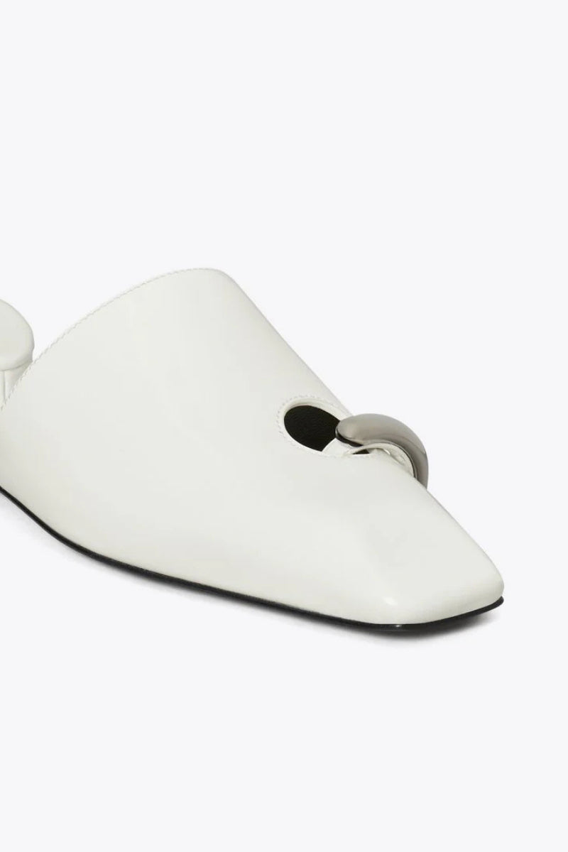 Tory Burch Pierced Mule Bianco / Silver 180065-100