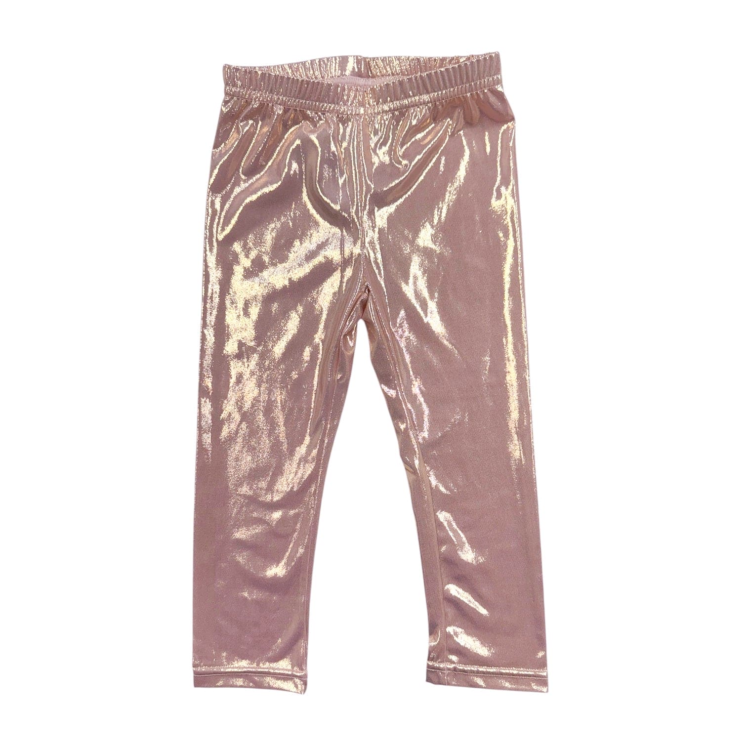 Metallic Pink Vegan Leather Leggings - Petite Maison Kids