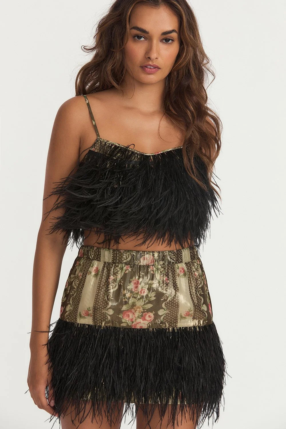 LoveShackFancy Dusty Crop Cami - Midnight Ruby