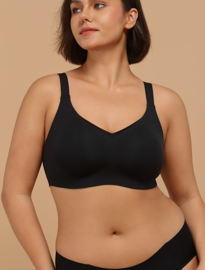 Comfelie Wireless Bra Zero Gravity Sculpt Plunge Mesh 