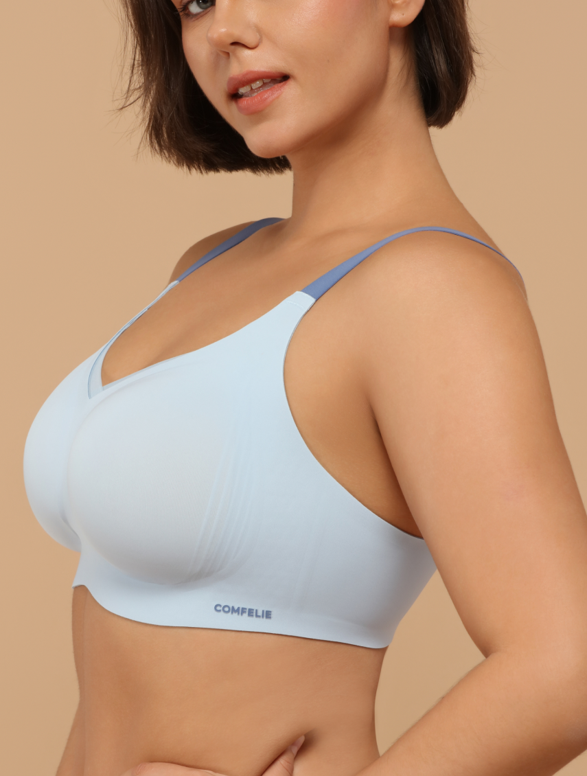 Comfelie Wireless Bra Zero Gravity Sculpt Plunge Mesh 